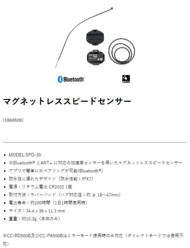 マグネットレススピードセンサー(1604520)
