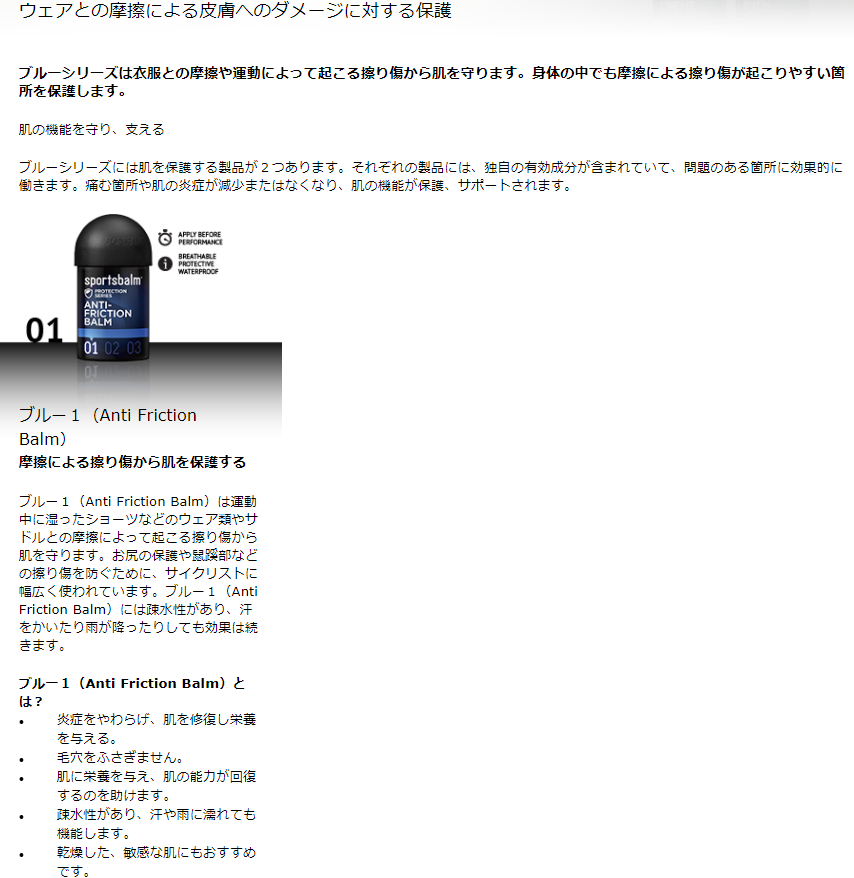 ブルー1(ANTI FRICTION BALM)