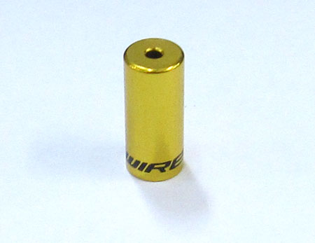 4mmディレーラー用オープンアウターエンドキャップ（ゴールド）