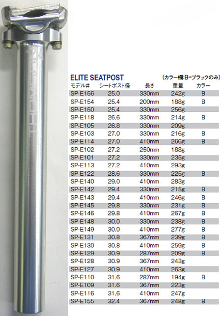 ELITE SEATPOST（シルバー）