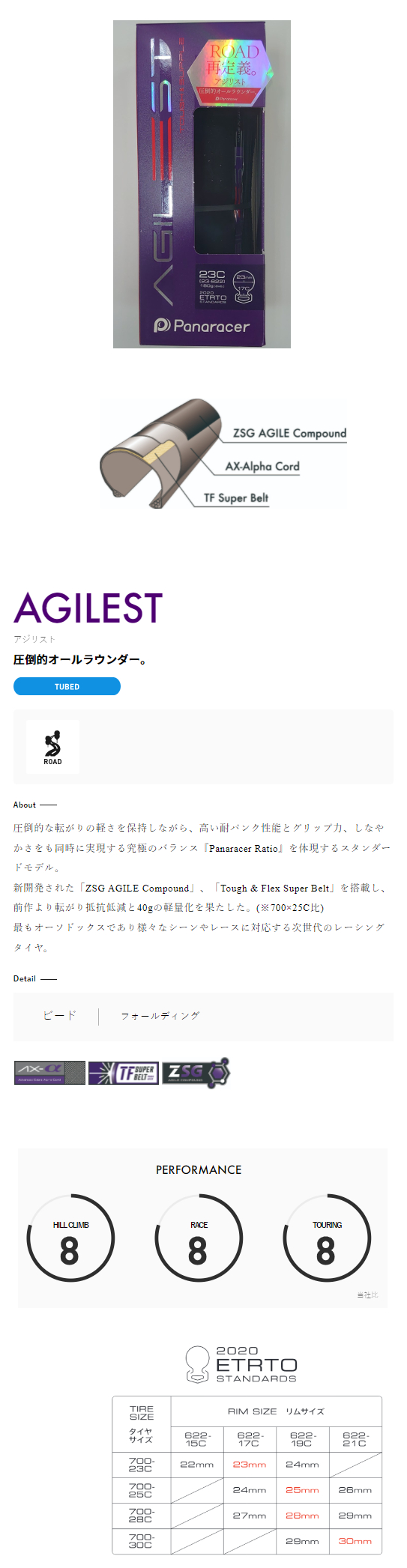 アジリスト（黒/黒・W/O 700×23C）