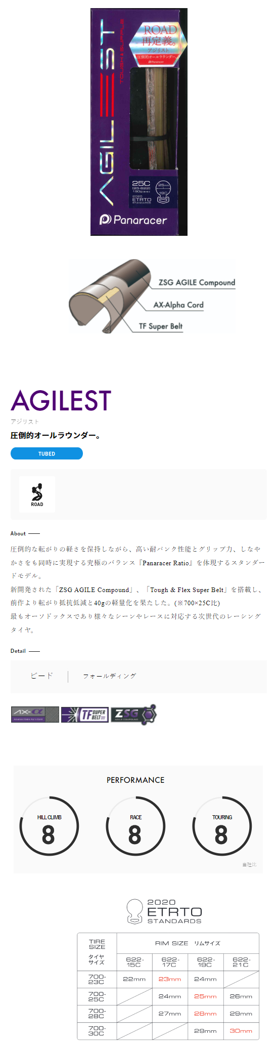 アジリスト（黒/スキン・W/O 700×25C）