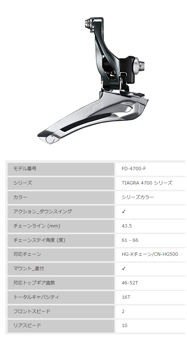 [TIAGRA] FD-4700-F（直付け式）