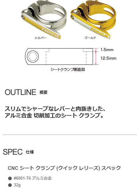 CNC シート クランプ（クイック レリーズ）