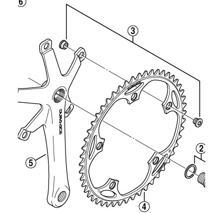 FC-7710 ギア固定ボルト（M8×6）＆ ナット（各5個）