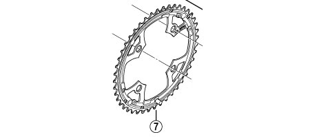 OCTALINK FC-M510-S/FC-M510-S スパイク付チェーンリング 48T（シルバー）