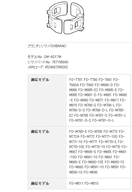 SM-AD17M バンドアダプター（M/φ31.8mm）