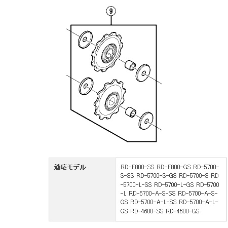 RD-5700 テンション & ガイドプーリーセット