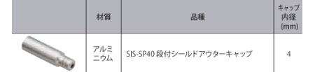 SIS-SP40 段付シールドアウターキャップ