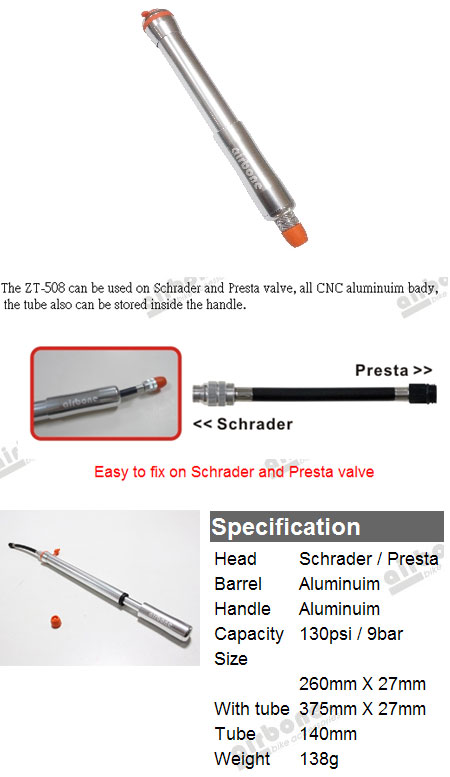 ZT-508 MOUSE TAIL TUBE PUMP(シルバー)